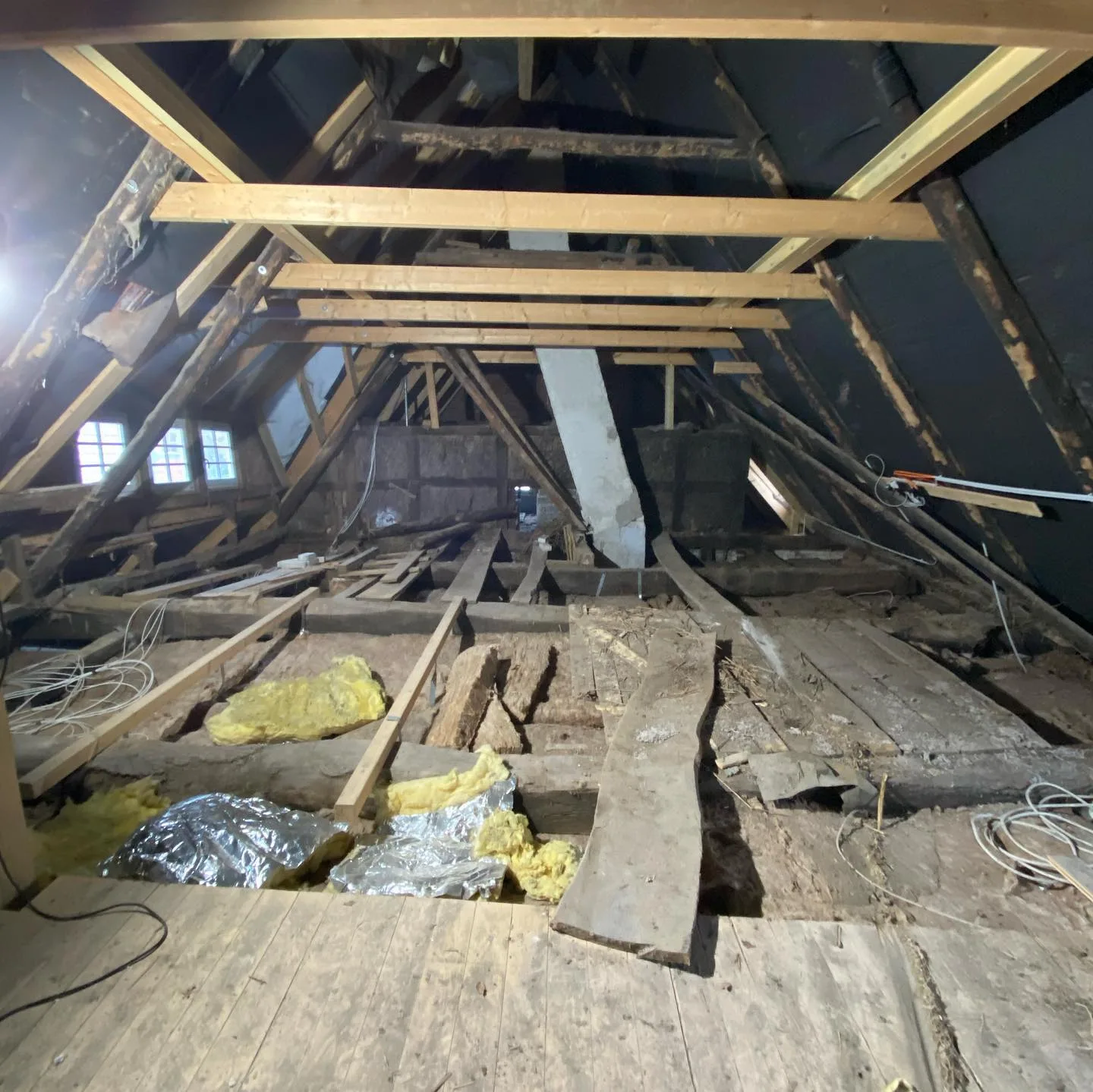 Dachboden-Ausbau im Baufortschritt